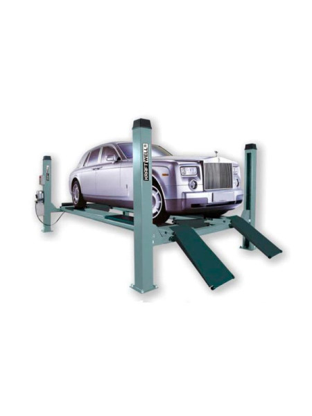 Четырехстоечный подъемник KraftWell г/п 6500 кг, платформы для сход-развала, цвет серый KRW6.5WA