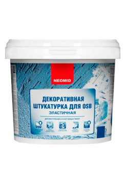 Штукатурка декоративная эластичная для плит OSB "Короед" (16 кг; Белый) NEOMID Н-Короед-16/бел