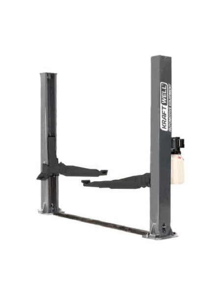 Двухстоечный подъемник KraftWell г/п 4000 кг., электрогидравлический, высота 2800 мм., сеть 380 В, цвет серый, упр. стопорами на 2-х колоннах KRW4DLM