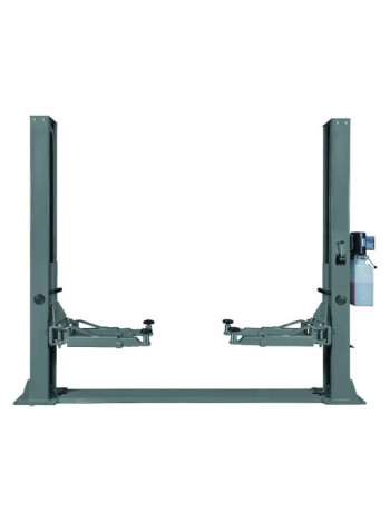 Двухстоечный подъемник электрогидравлический KraftWell г/п 4000 кг. , высота 2824 мм., сеть 380 В, цвет серый, упр. стопорами на 1-ой колонне KRW4MLS