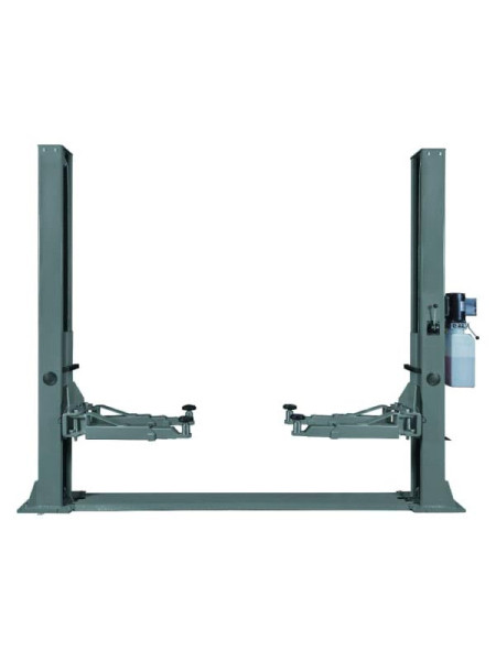 Двухстоечный подъемник электрогидравлический KraftWell г/п 4000 кг. , высота 2824 мм., сеть 380 В, цвет серый, упр. стопорами на 1-ой колонне KRW4MLS