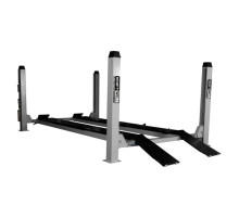 Четырехстоечный подъемник KraftWell г/п 4500 кг. платформы для сход-развала, цвет серый, длина платформ до 5700 мм KRW450AT