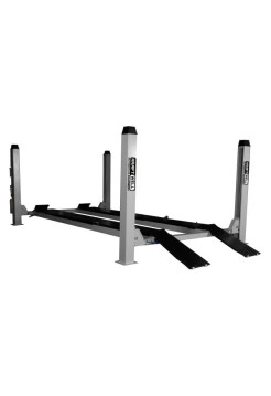 Четырехстоечный подъемник KraftWell г/п 4500 кг. платформы для сход-развала, цвет серый, длина платформ до 5700 мм KRW450AT