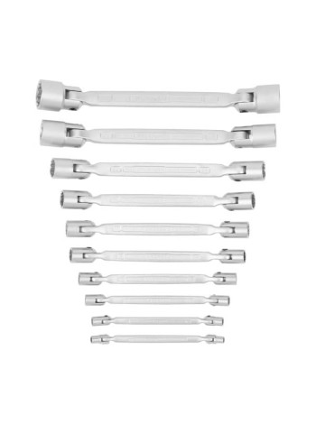 Набор 12-гранных двусторонних шарнирных ключей NORGAU NBS34-010 6x7-30x32 мм, 10 шт. 060510710
