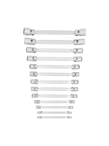 Набор 12-гранных двусторонних шарнирных ключей NORGAU NBS34-013 6x7-30x32 мм, 13 шт. 060510713