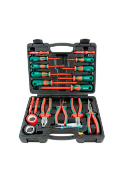 Набор диэлектрических стержневых отверток и шарнирно-губцевого инструмента, с изолентой Jonnesway PSV120S 20 предметов 46587