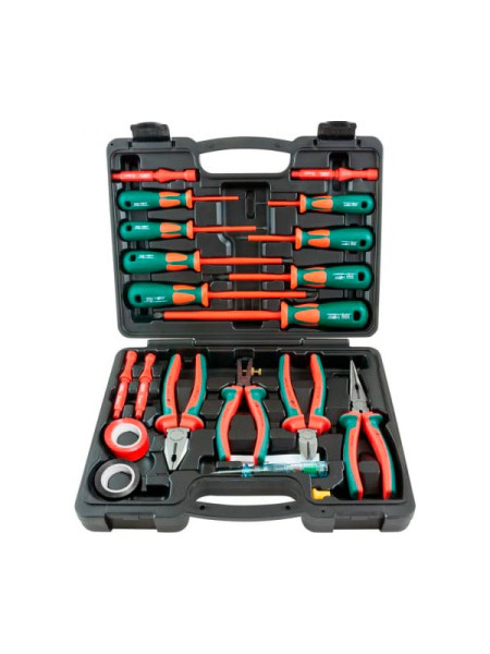 Набор диэлектрических стержневых отверток и шарнирно-губцевого инструмента, с изолентой Jonnesway PSV120S 20 предметов 46587