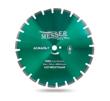 Диск алмазный сегментный DIY асфальт 400 мм MESSER 01.400.534