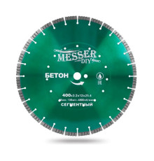 Диск алмазный сегментный DIY бетон, кирпич 400 мм MESSER 01.400.024