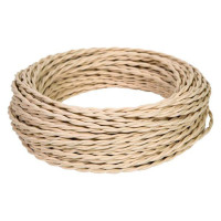 Витой провод iTOK Ретро ПВХ ПуГВнг(А)-LS 3x1,5, ГОСТ слоновая кость GE70151-02 (50 метров) i-KPP-PUGVNG-LS-RETRO-315-50-IV