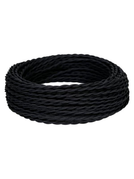 Витой провод iTOK Ретро ПВХ ПуГВнг(А)-LS 2x1,5, ГОСТ черный (50 метров) ge70141-05 i-KPP-PUGVNG-LS-RETRO-215-50-BL