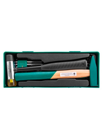 Набор молотков и выколоток Jonnesway M09513SP в ложементе, 13 предметов 46642