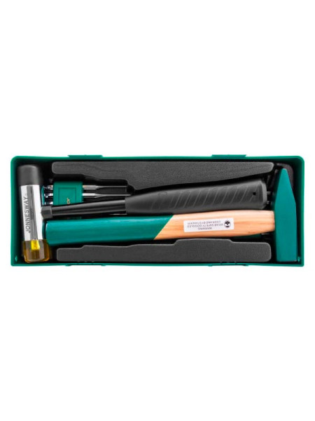 Набор молотков и выколоток Jonnesway M09513SP в ложементе, 13 предметов 46642