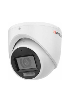 Уличная купольная HD-TVI камера с гибридной подсветкой HiWatch DS-T203A(B) (2.8mm) 2мп exir/led до 30/20м и встроенным микрофоном (aoc) АВ5088463