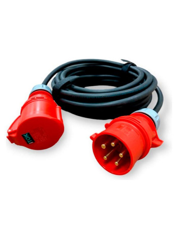 Промышленный трехфазный силовой удлинитель специального назначения iTOK серии iCONNECT pro кгтп-хл 5x4 мм 32а 380в 3p+n+e ip44 гост 5 м i-CONNECT-PRO-SUS-KG-340-VR-380-5-44-5