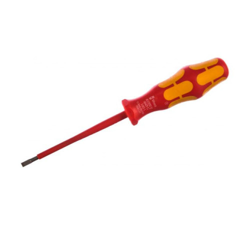 Отвёртка диэлектрическая Wera, VDE, SL 0.8х4.0х100 мм, WE-006115