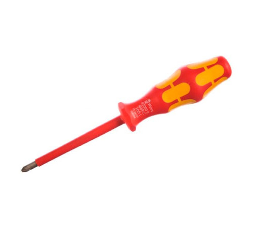 Отвёртка диэлектрическая Wera, VDE, PZ 2х100 мм, WE-006164