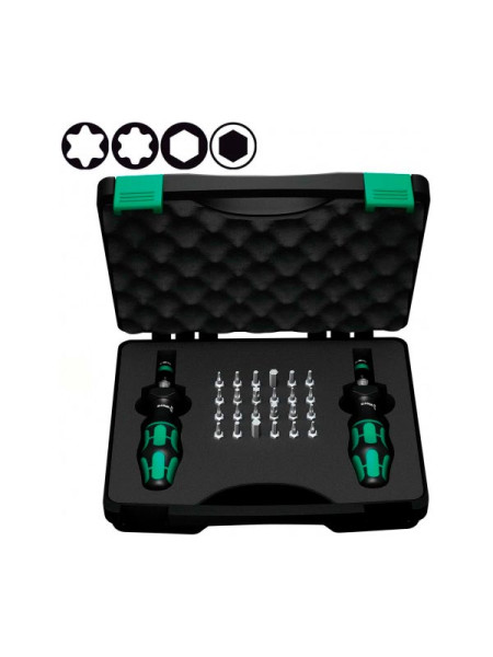 Набор динамометрических отвёрток Wera 7440/41 SATZ 0,3 - 3 нм / set 0,3 - 3 нм WE-074738