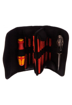 Набор отвёрток-насадок диэлектрических с рукояткой-держателем Wera 1000 V, 14 предметов, WE-003484