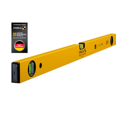 Уровень STABILA тип 70-2, 80см, 3 глазка, точность 0,5 мм/м 14188