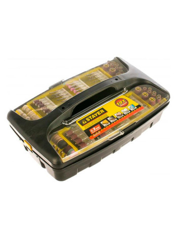 Набор мини-насадок в пластиковом боксе (191 предмет) для гравировальных машин Stayer 29906-H191