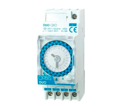 Реле времени модульное суточное Orbis DUO QRD OB292032
