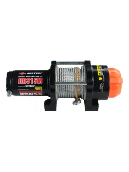Электрическая лебедка Автоспас ЛПЭ15М Мустанг W1400