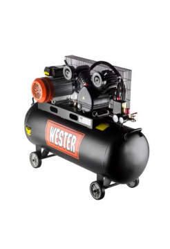 Компрессор Wester WBK2200/100PRO ременной привод, поршневой масляный, 2200 Вт, 340л/мин, 8бар 631639