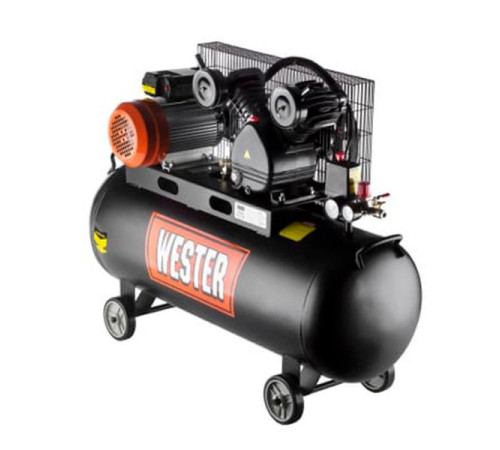 Компрессор Wester WBK2200/100PRO ременной привод, поршневой масляный, 2200 Вт, 340л/мин, 8бар 631639