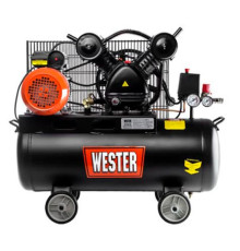 Компрессор Wester WBK2200/50PRO ременной привод, поршневой масляный, 2200 Вт, 340л/мин, 8бар 631638