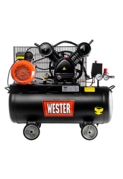 Компрессор Wester WBK2200/50PRO ременной привод, поршневой масляный, 2200 Вт, 340л/мин, 8бар 631638