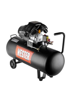 Компрессор Wester WK2200/100PRO поршневой масляный, 2200 Вт, 330л/мин, 8бар 631637