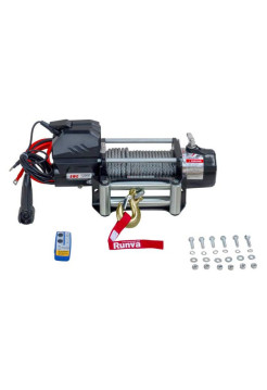Автомобильная электрическая лебёдка RUNVA 12V Magnum 12000 lbs 5443 кг стальной трос EWD12000F