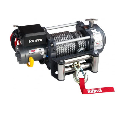 Электрическая лебёдка RUNVA индустриальная 24V 15000 lbs 6800 кг EWN15000U24V