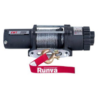 Электрическая лебёдка RUNVA 12V 4500A lbs синтетический трос EWT4500ASR