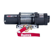 Электрическая лебёдка RUNVA 12V 4500A lbs синтетический трос EWT4500ASR