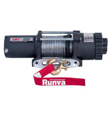 Электрическая лебёдка RUNVA 12V 4500A lbs синтетический трос EWT4500ASR