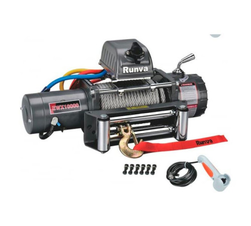 Автомобильная электрическая лебёдка RUNVA 12V 10000 lbs 4500 кг EWX10000S