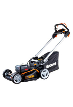 Аккумуляторная самоходная газонокосилка WORX 40 В, АКБ 4 А*ч х2, ЗУ 2А х2 WG749E