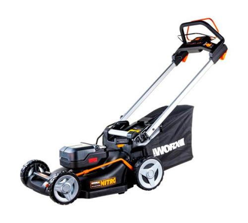 Аккумуляторная самоходная газонокосилка WORX 40 В, АКБ 4 А*ч х2, ЗУ 2А х2 WG749E