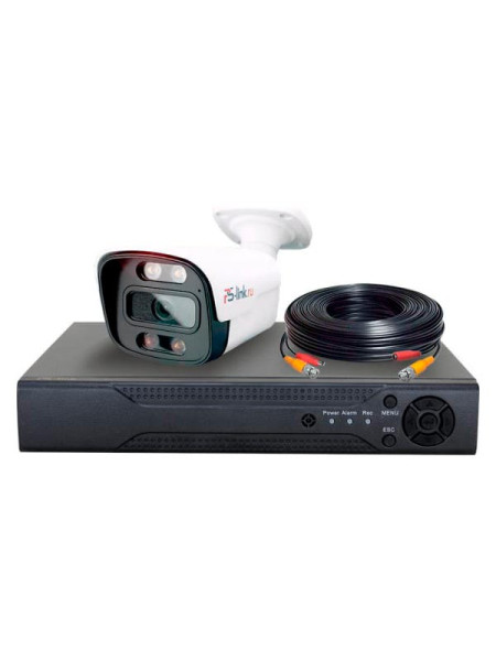 Комплект видеонаблюдения PS-link ahd 2мп kit-c201hdc 1 уличная камера fullcolor 4104