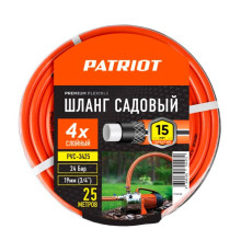 Садовый поливочный шланг Patriot PVC-3425, 4 слоя, 3/4 ", 25 м 777001102
