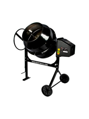 Бетоносмеситель QUATTRO ELEMENTI Gravity 140 (550 Вт, 140 л, 27 об/мин., замес 65 л, полиамидный венец) 916-004