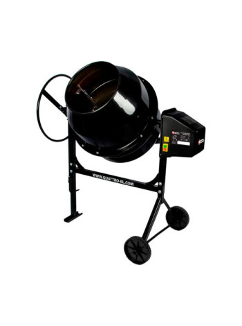 Бетоносмеситель QUATTRO ELEMENTI Gravity 180 (700 Вт, 180 л, 23 об/мин., замес 90 л, полиамидный венец) 916-028