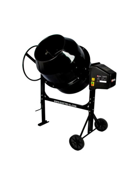 Бетоносмеситель QUATTRO ELEMENTI Gravity 220 (1000 Вт, 220л, 23 об/мин., замес 129 л, полиамидный венец) 916-042