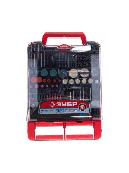 Набор мини-насадок (238 предметов) для гравировальных машин Зубр 35902-H238