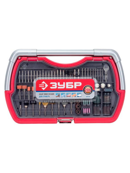 Набор мини-насадок (206 предметов) для гравировальных машин Зубр 35904-H206