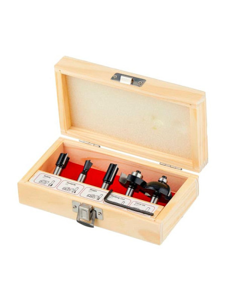 Набор фрез 0501 (5 шт; хвостовик 8 мм) по дереву Калибр 00000024852