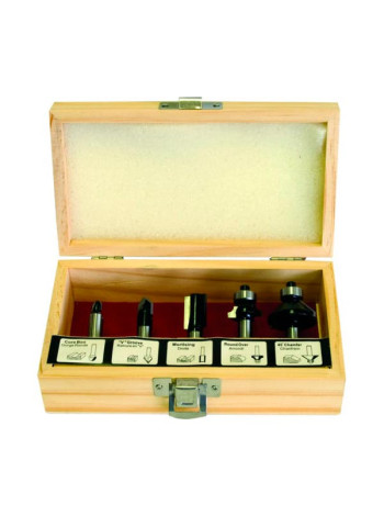 Набор фрез 0502 (5 шт; хвостовик 8 мм) по дереву Калибр 00000024853