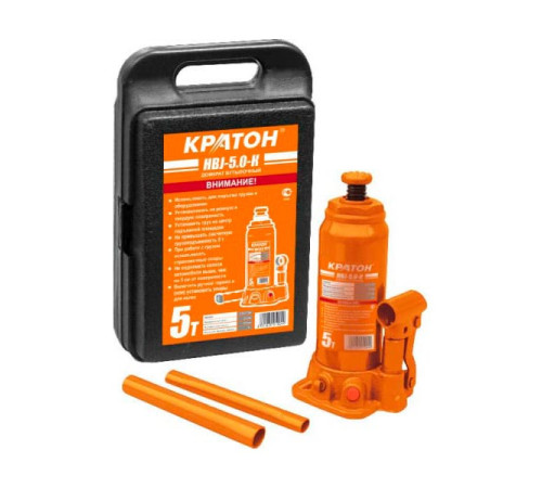 Бутылочный домкрат в кейсе Кратон HBJ-5.0-K 2 30 01 004